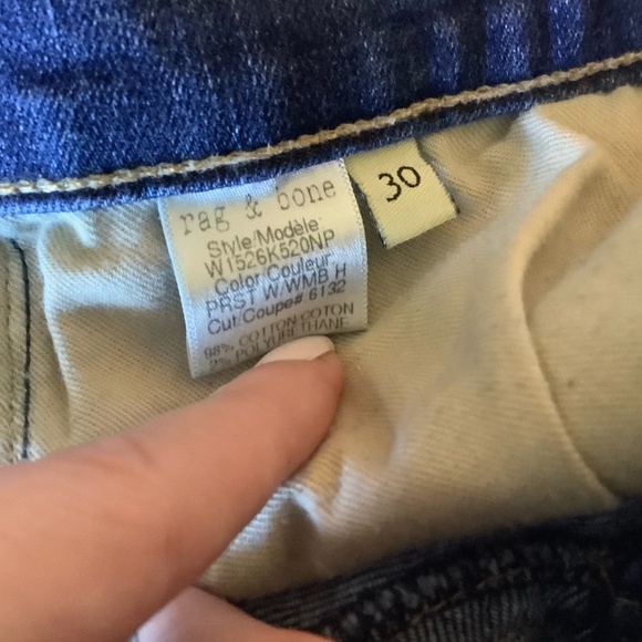 rag & bone x net a porter capri jeans distressed size 30 - Picture 8 of 9
